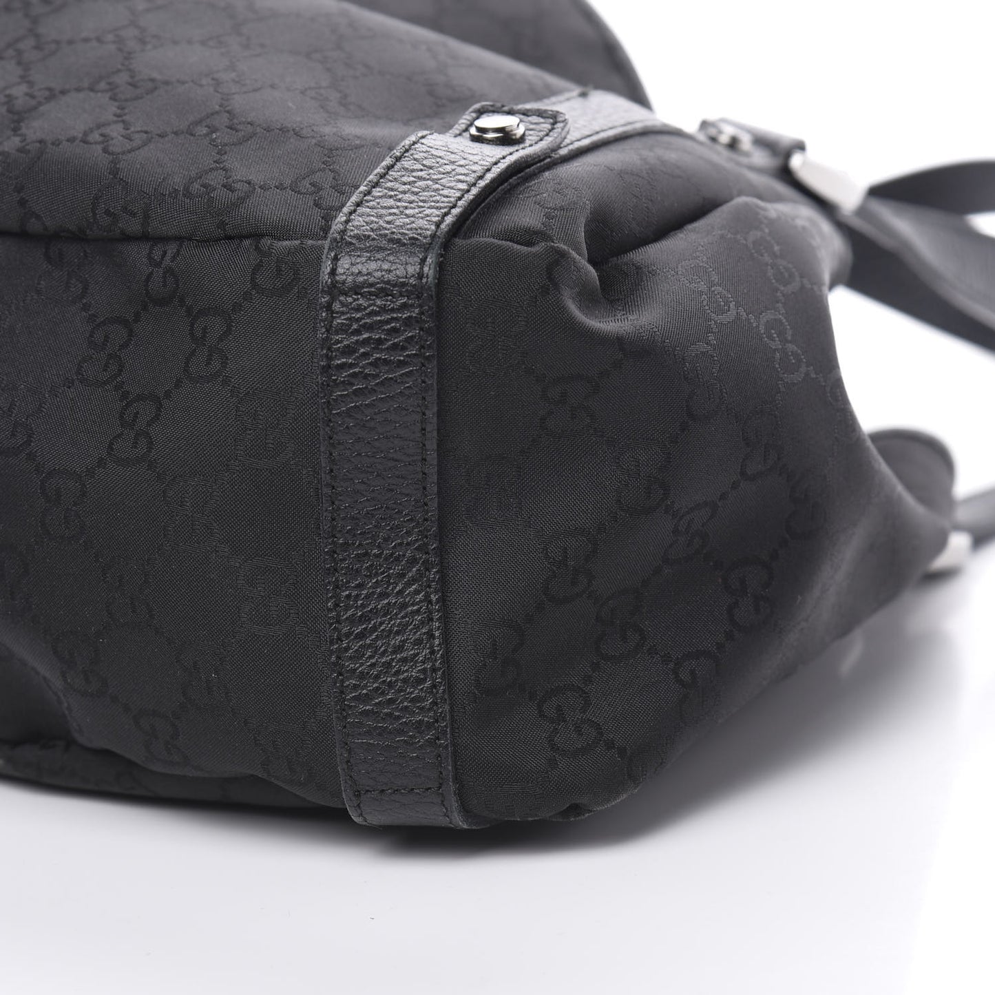 Nylon Monogram Medium Abbey Shoulder Bag Black