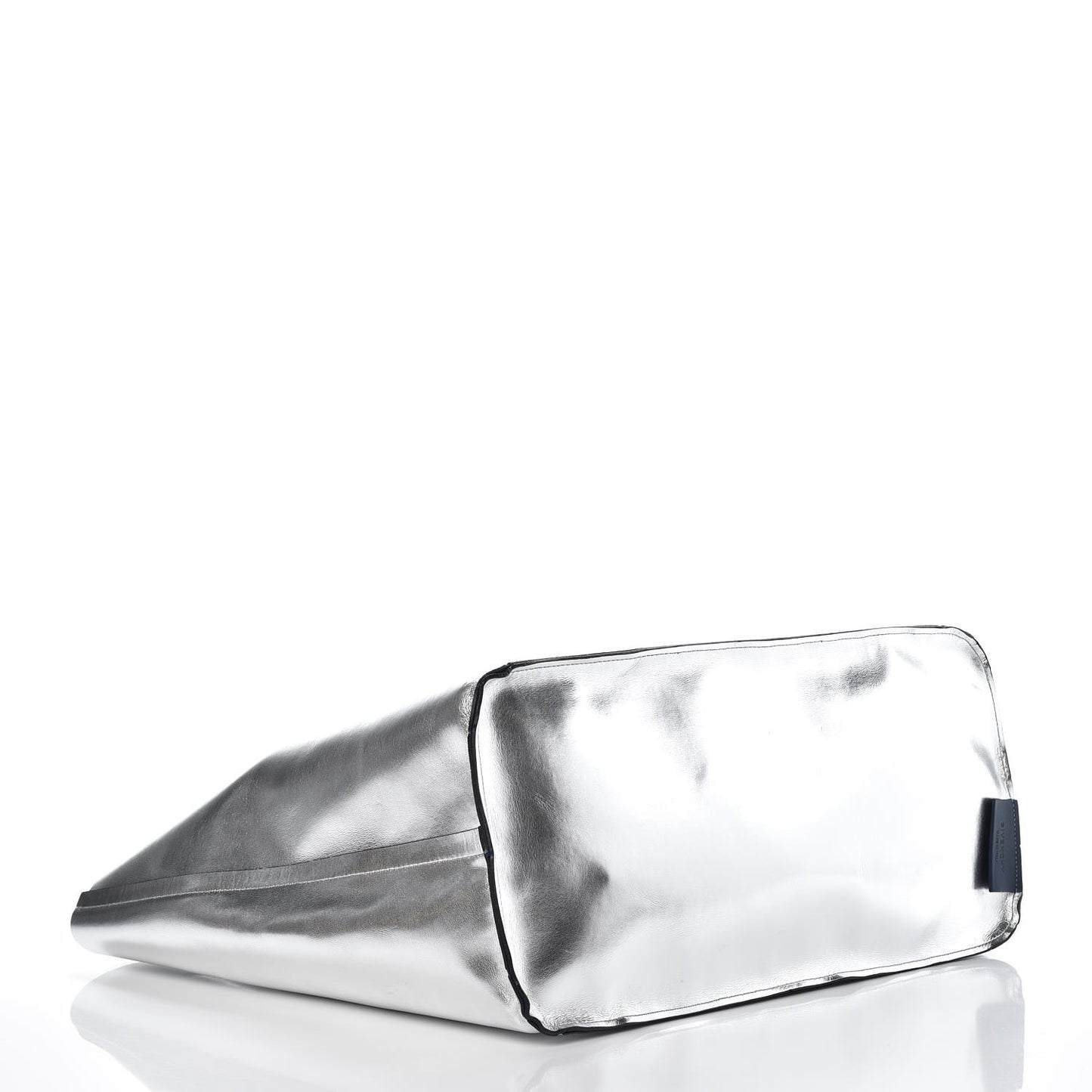 Metallic Calfskin Suede Ombre Large Reversible Antigona Tote Blue Silver