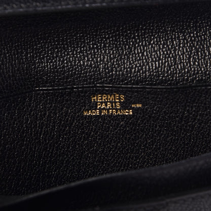 Hermes Lizard Bearn Gusset Wallet Black 6 of 8