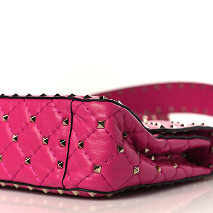 Valentino Garavani Nappa Medium Rockstud Spike Shoulder Bag Disco Pink 7 of 8