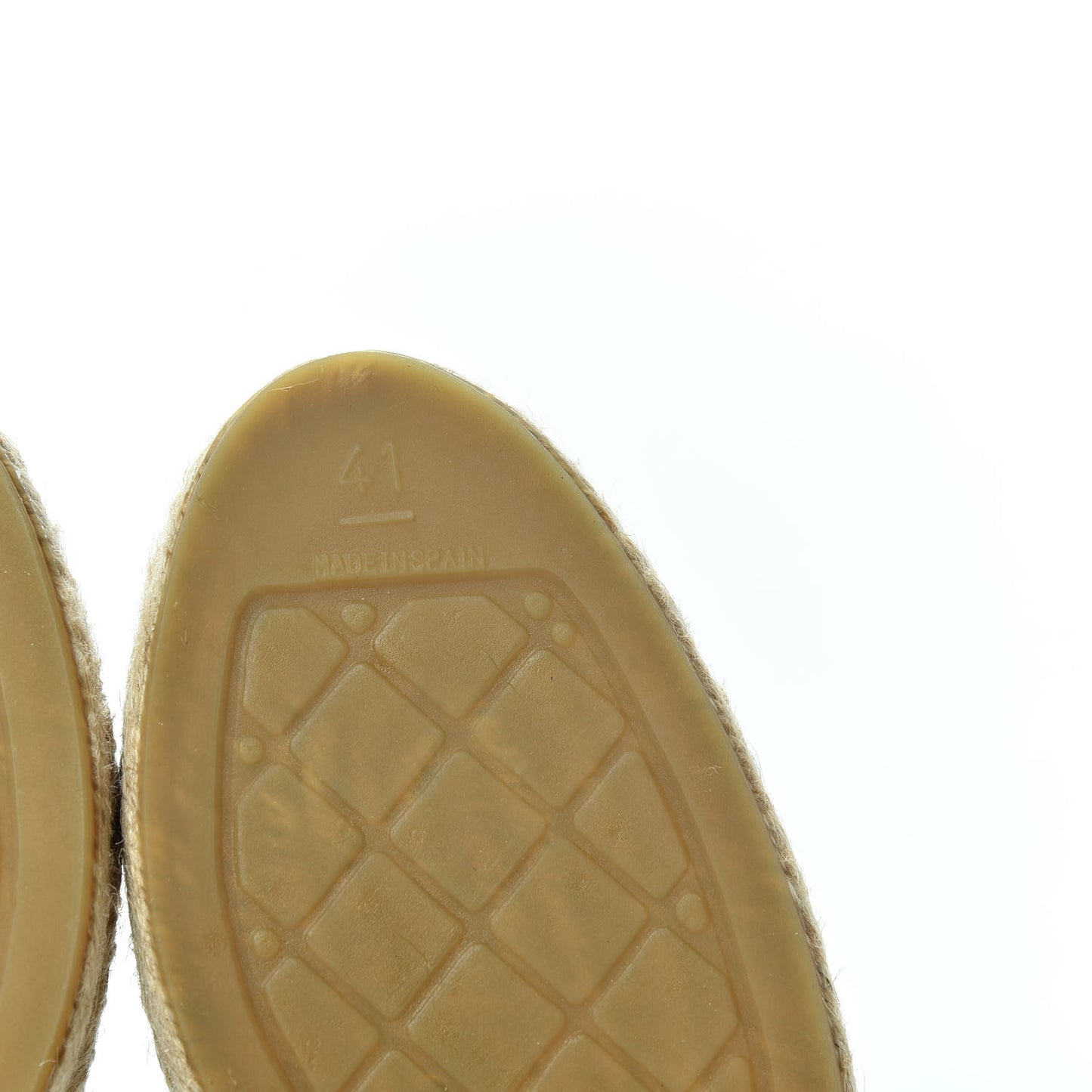 Canvas Grosgrain CC Espadrilles 41 Beige Black