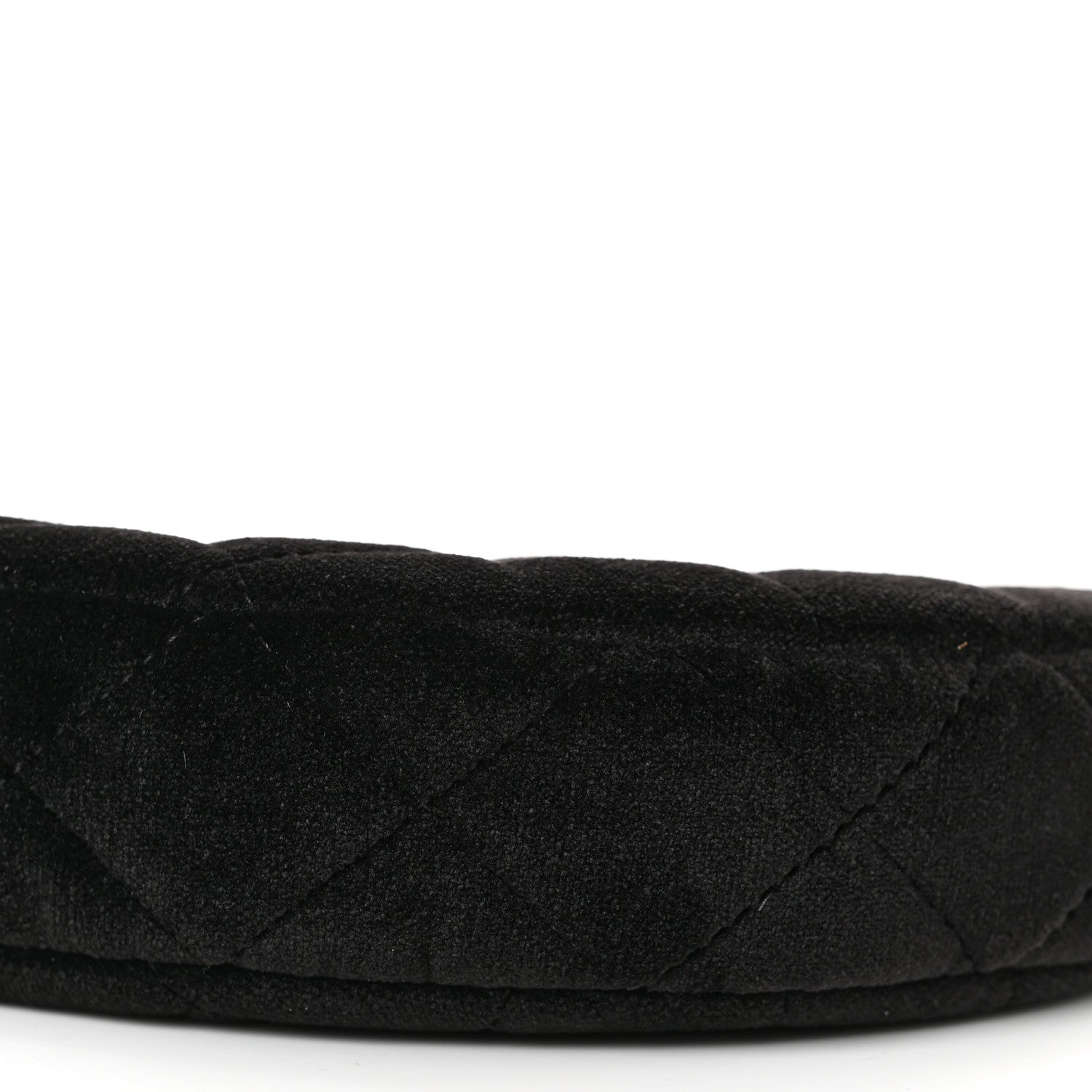 Chanel Velvet Crystal Quilted Chain Hobo Black 10 of 10