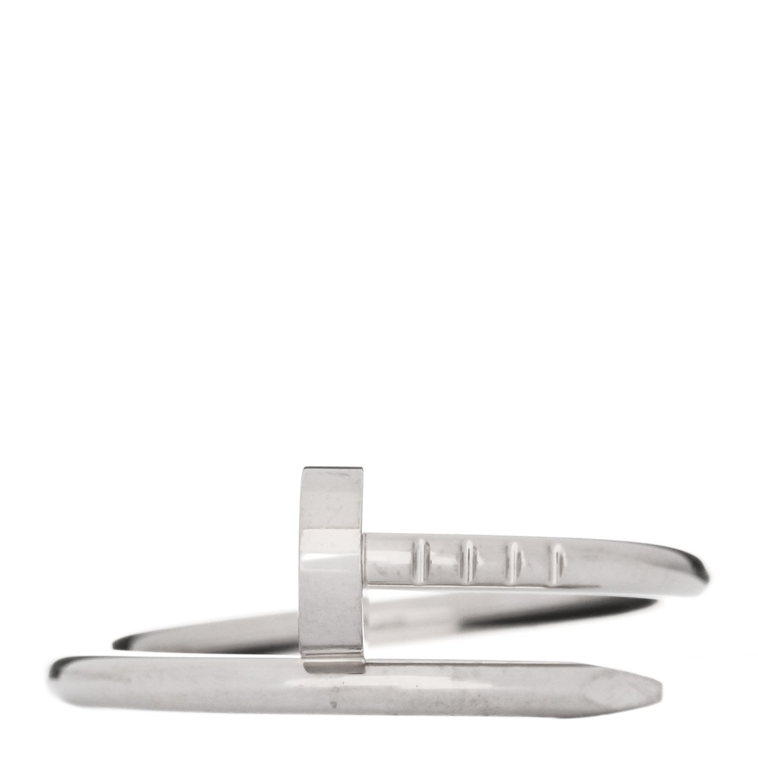 Cartier 18K White Gold Small Juste Un Clou Ring 54 6.75 1 of 3