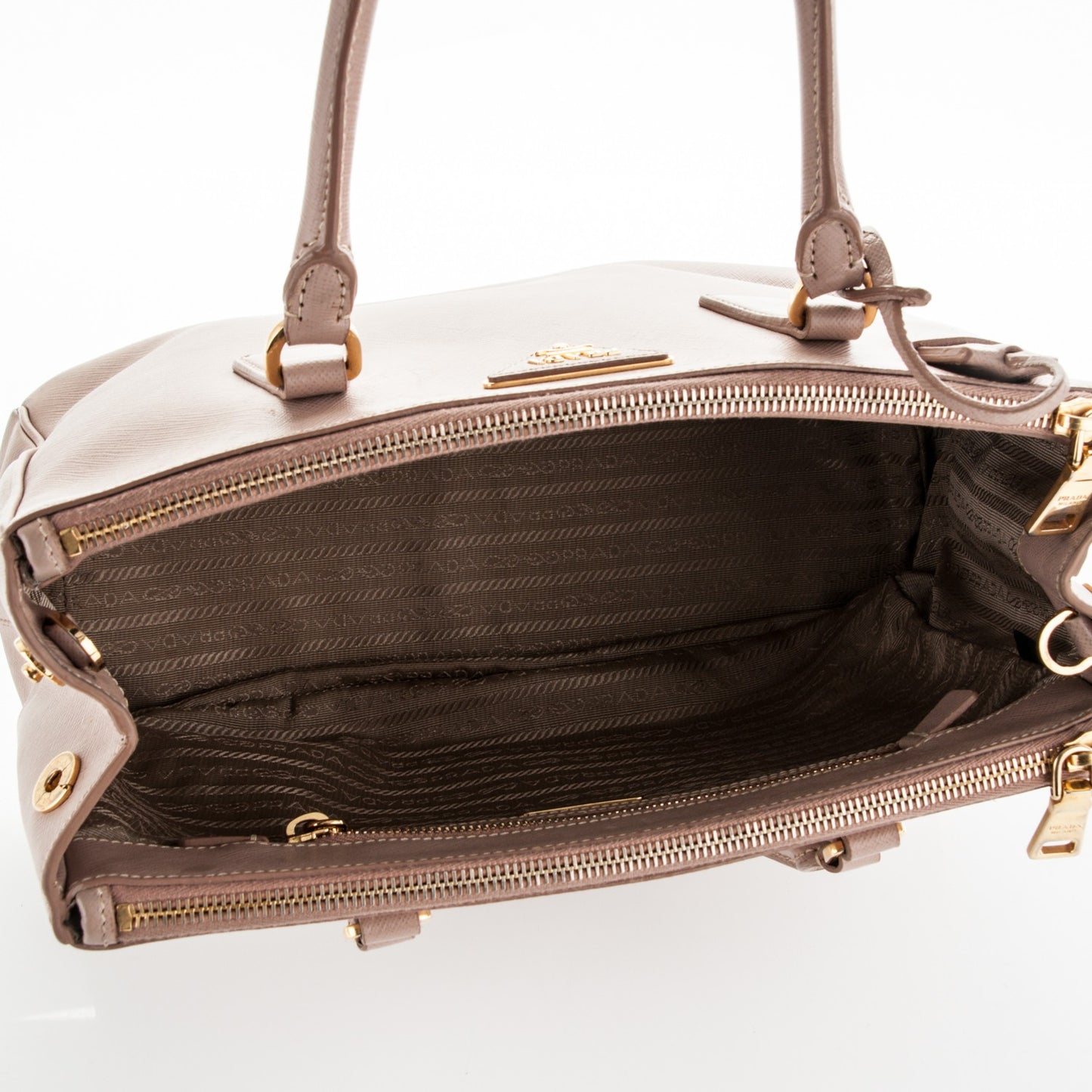 Saffiano Small Galleria Double Zip Tote Cammeo