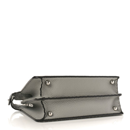Fendi Cuoio Romano Selleria Bi-Color Small Peekaboo I SEE U Satchel Ghiaccio Asfalto 4 of 8