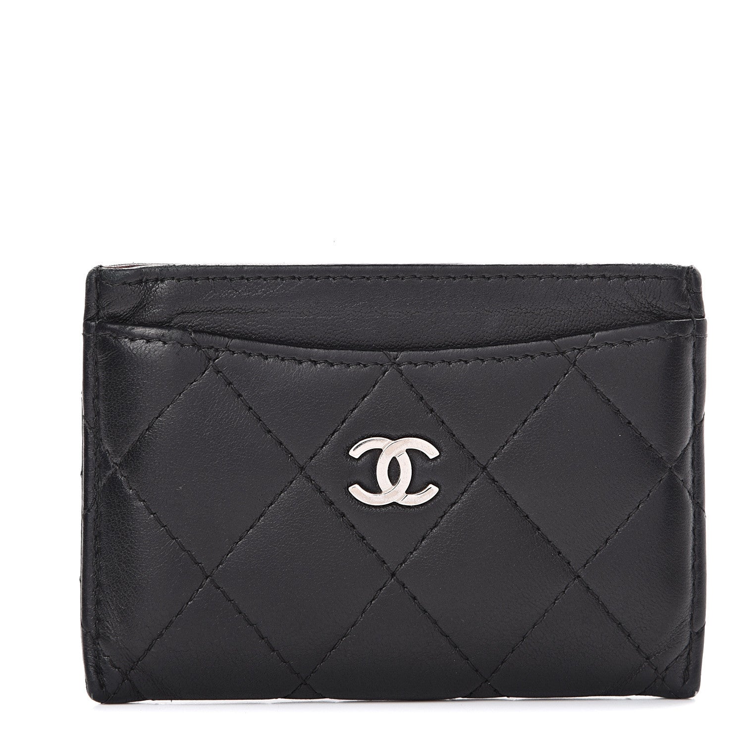 Chanel Lambskin Quilted Card Holder Black 1 of 9