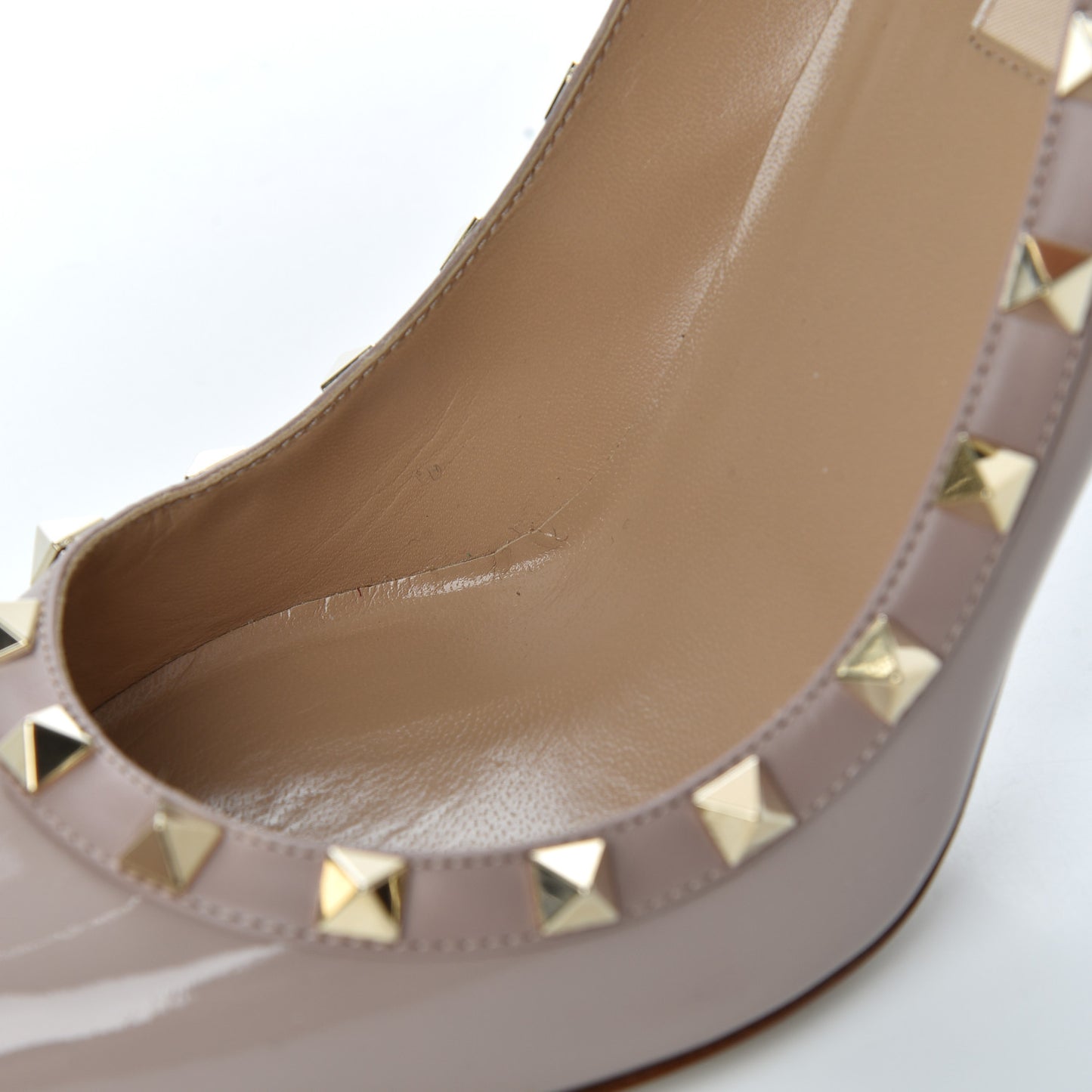 Patent Rockstud 100mm Pumps 39 Poudre