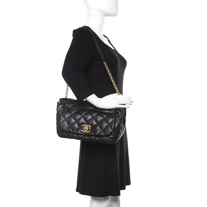 Chanel Calfskin Quilted Retro Chain Flap Black 3 of 13