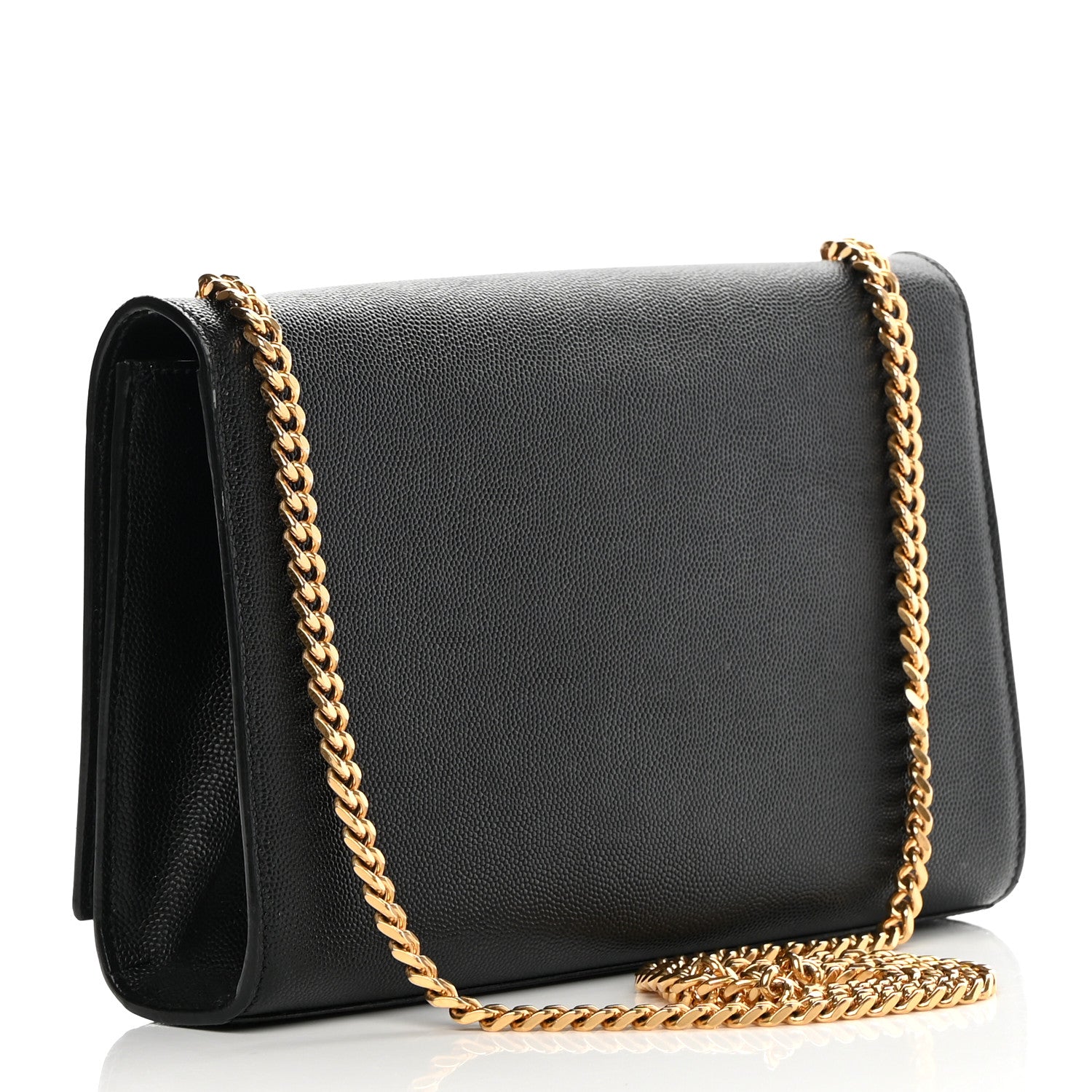 Saint Laurent Grain De Poudre Medium Classic Monogram Kate Satchel Black 3 of 12