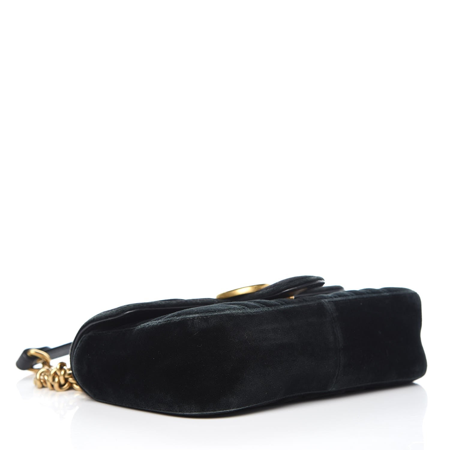 Gucci Velvet Matelasse Mini GG Marmont Shoulder Bag Black 5 of 17