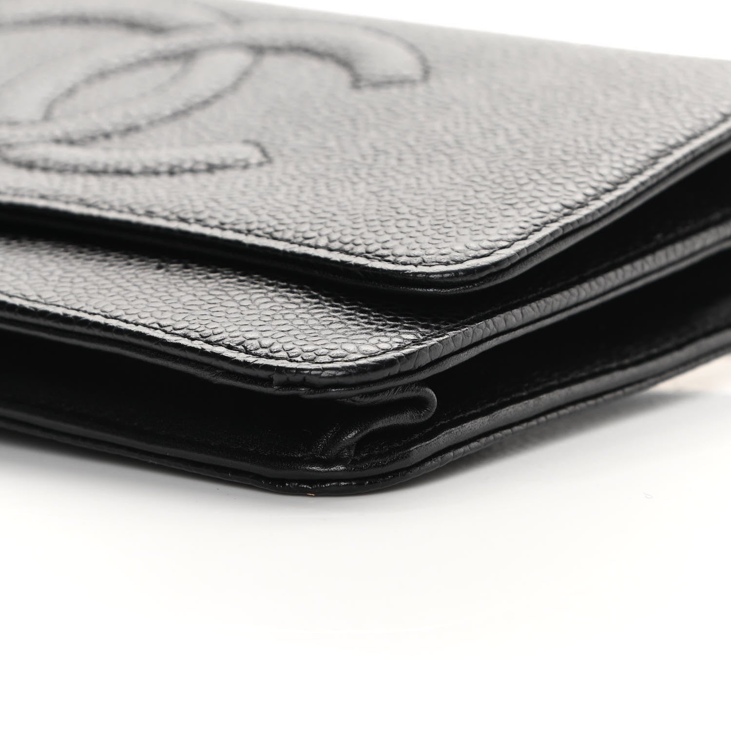 Chanel Caviar Timeless CC Wallet On Chain WOC Black 12 of 13