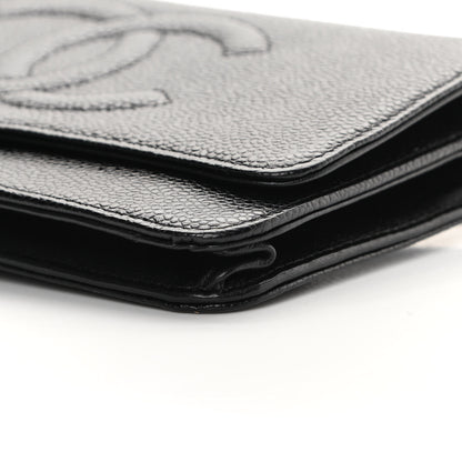 Chanel Caviar Timeless CC Wallet On Chain WOC Black 12 of 13