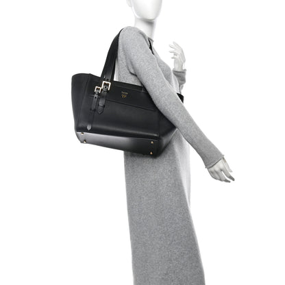 Tom Ford Grained Calfskin Buckle Tote Black 2 of 10