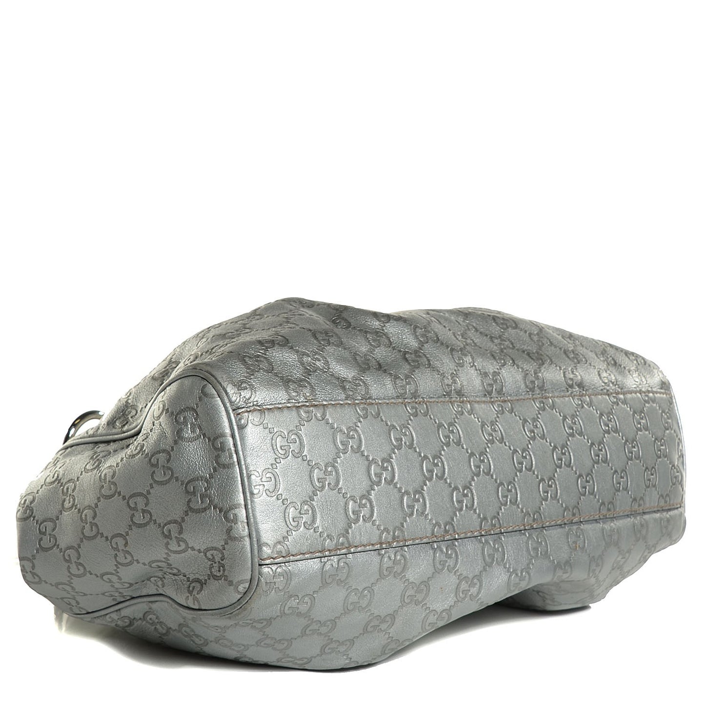 Guccissima Medium Sukey Tote Silver