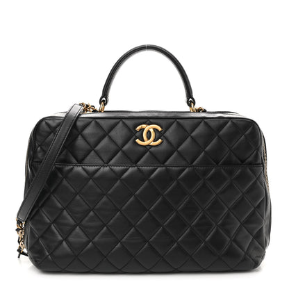 Chanel Lambskin Quilted Large Trendy CC Bowling Bag Black 1 of 11