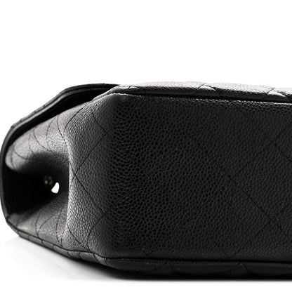 Chanel Caviar Quilted Jumbo Single Flap Black 9 of 10