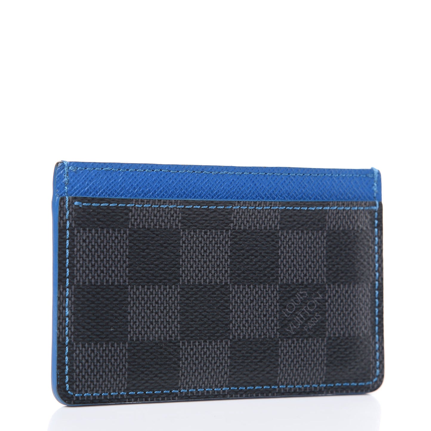 Damier Graphite Card Holder Blue