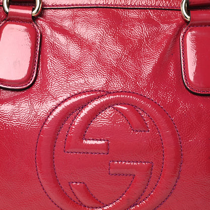 Gucci Vernice Naplack Small Soho Top Handle Satchel Uniform Red 8 of 11