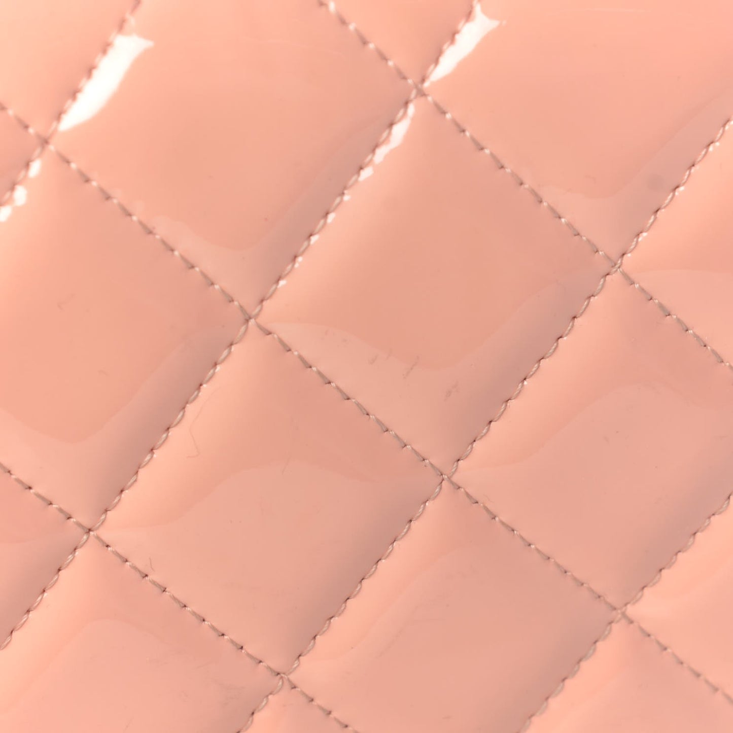 Patent Quilted Clutch With Chain Flap Light Pink