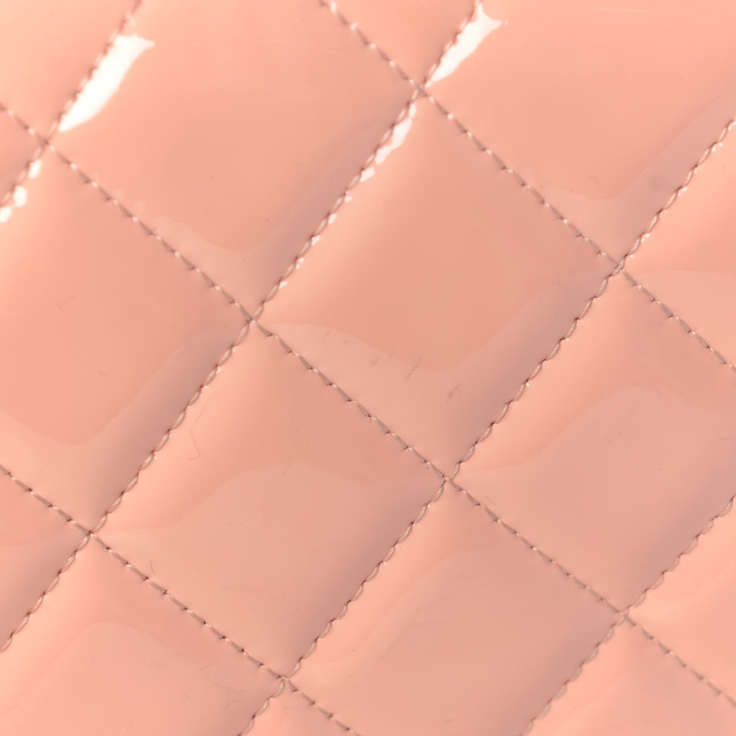 Chanel Patent Quilted Clutch With Chain Flap Light Pink 11 of 15