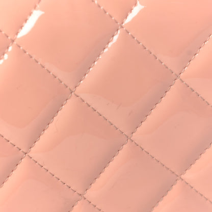 Chanel Patent Quilted Clutch With Chain Flap Light Pink 11 of 15