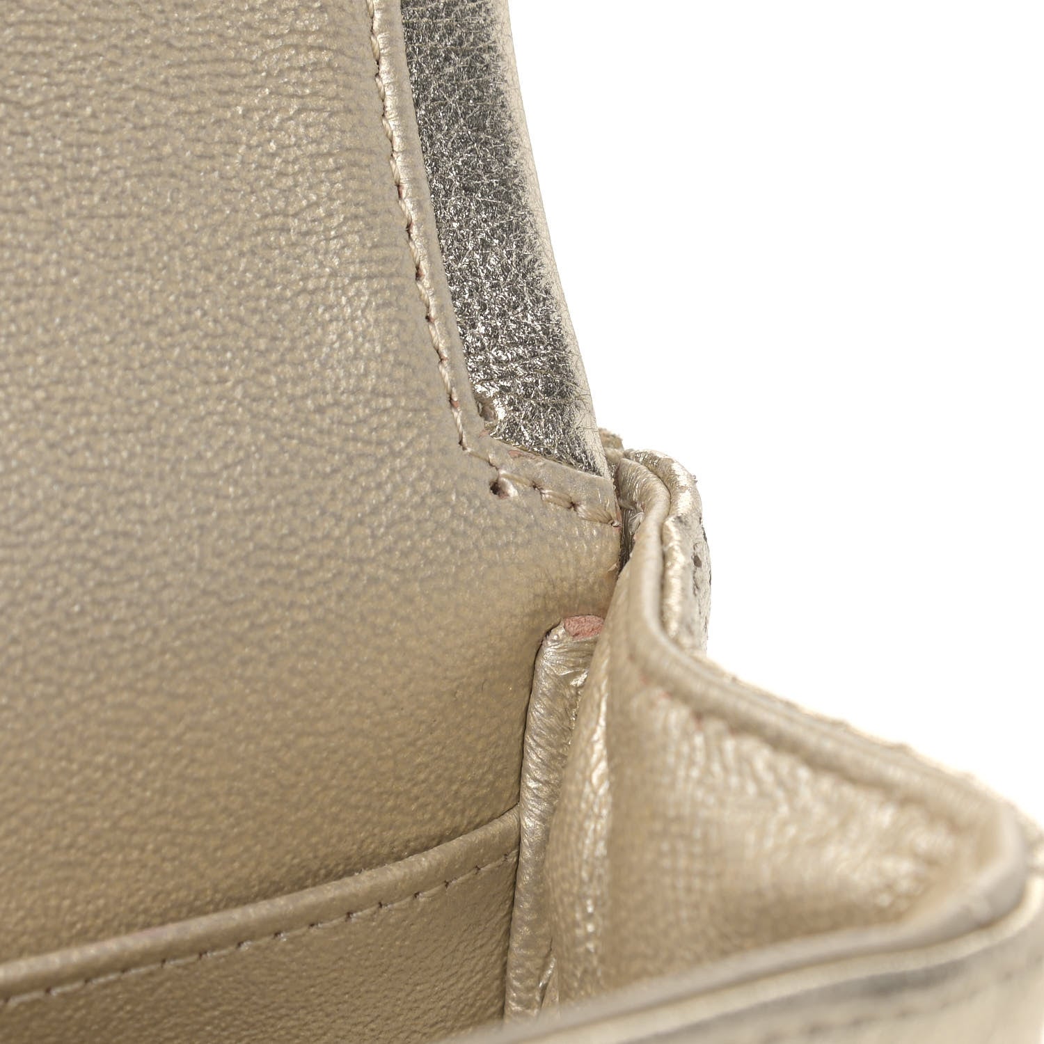 Chanel Metallic Lambskin Perforated Medium Double Flap Gold 10 of 12