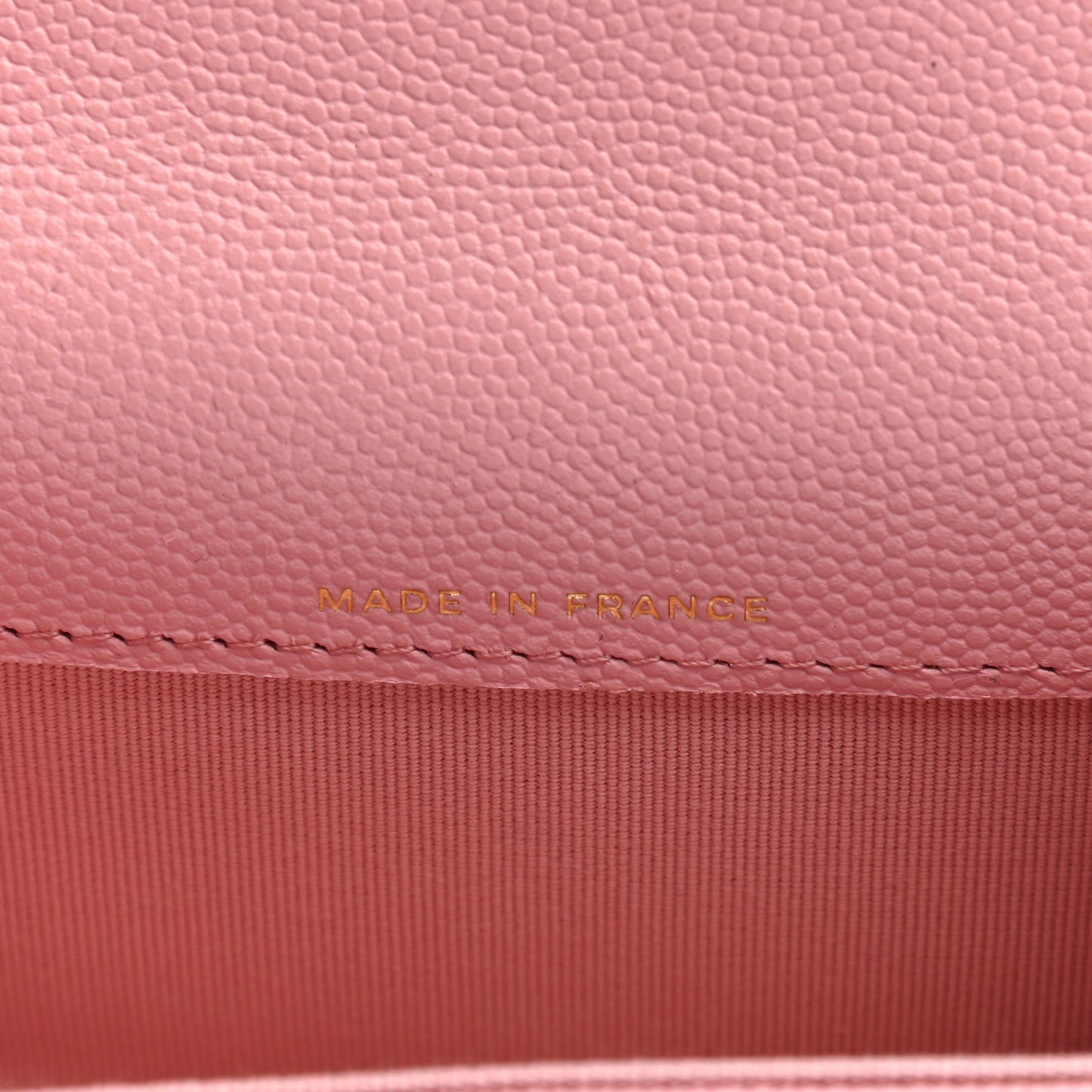 Caviar Quilted Flap Card Holder Wallet Pink
