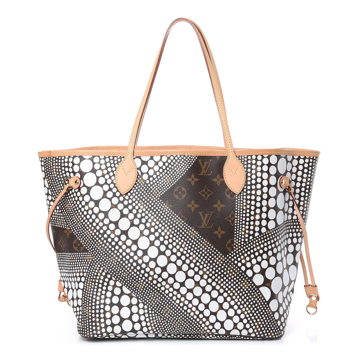 Louis Vuitton Monogram Kusama Waves Neverfull MM White 1 of 15