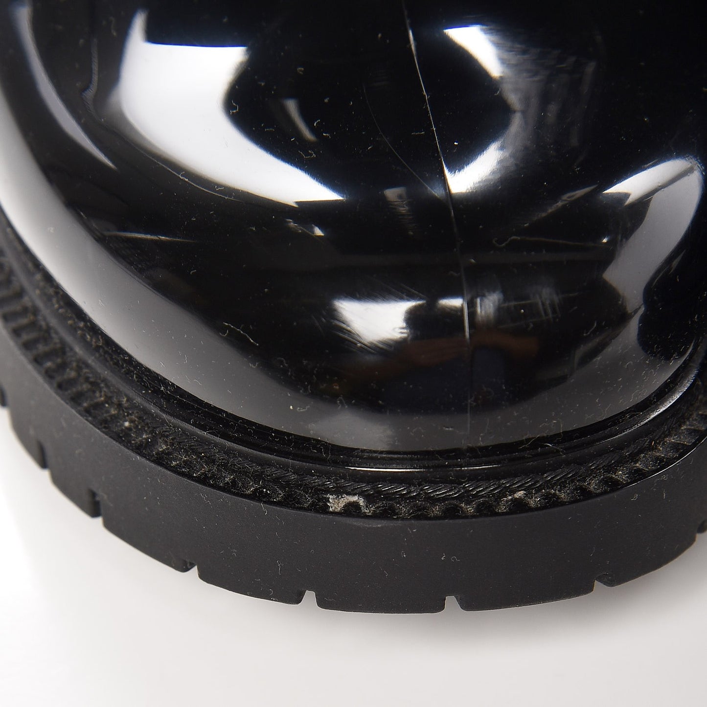 Rubber Embossed Monogram Splash Rain Boots 37 Black