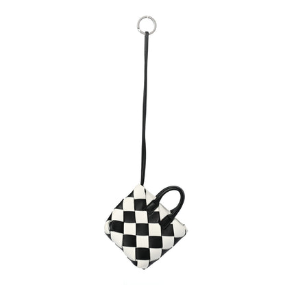 Bottega Veneta Nappa Intrecciato Maxi Cabat Bag Charm Black White 1 of 4