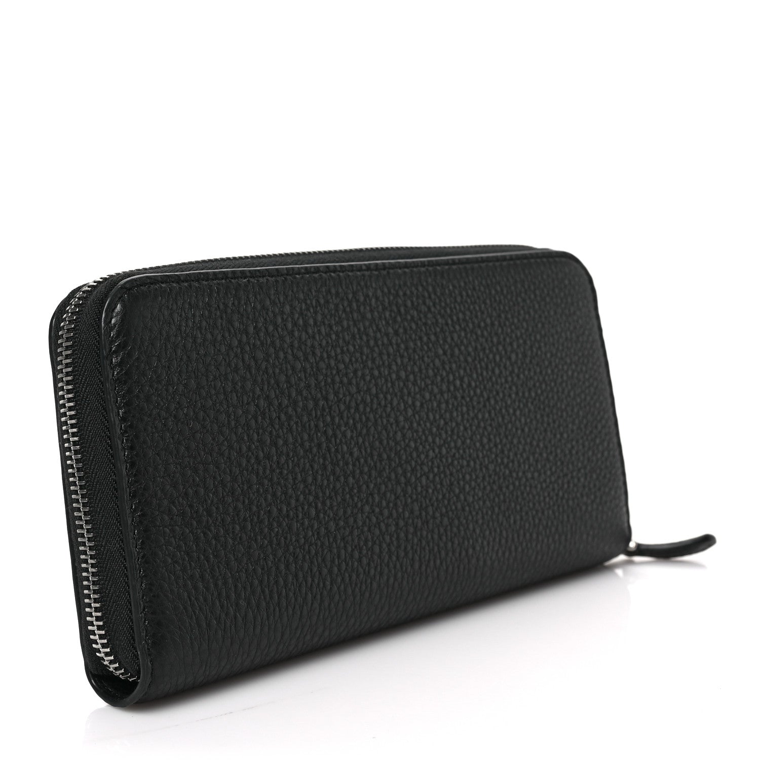 Prada Vitello Daino Zip Around Wallet Black 3 of 6