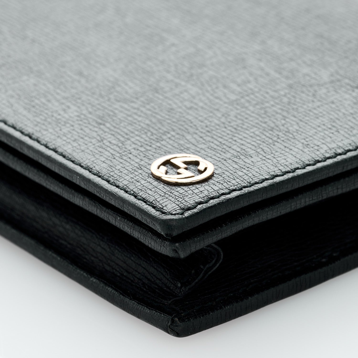 Gucci Textured Calfskin Medium Betty Chain Wallet Black 8 of 8