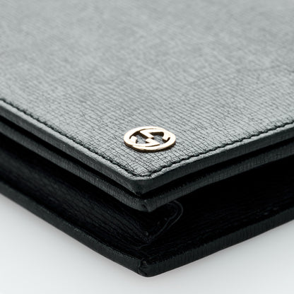 Gucci Textured Calfskin Medium Betty Chain Wallet Black 8 of 8