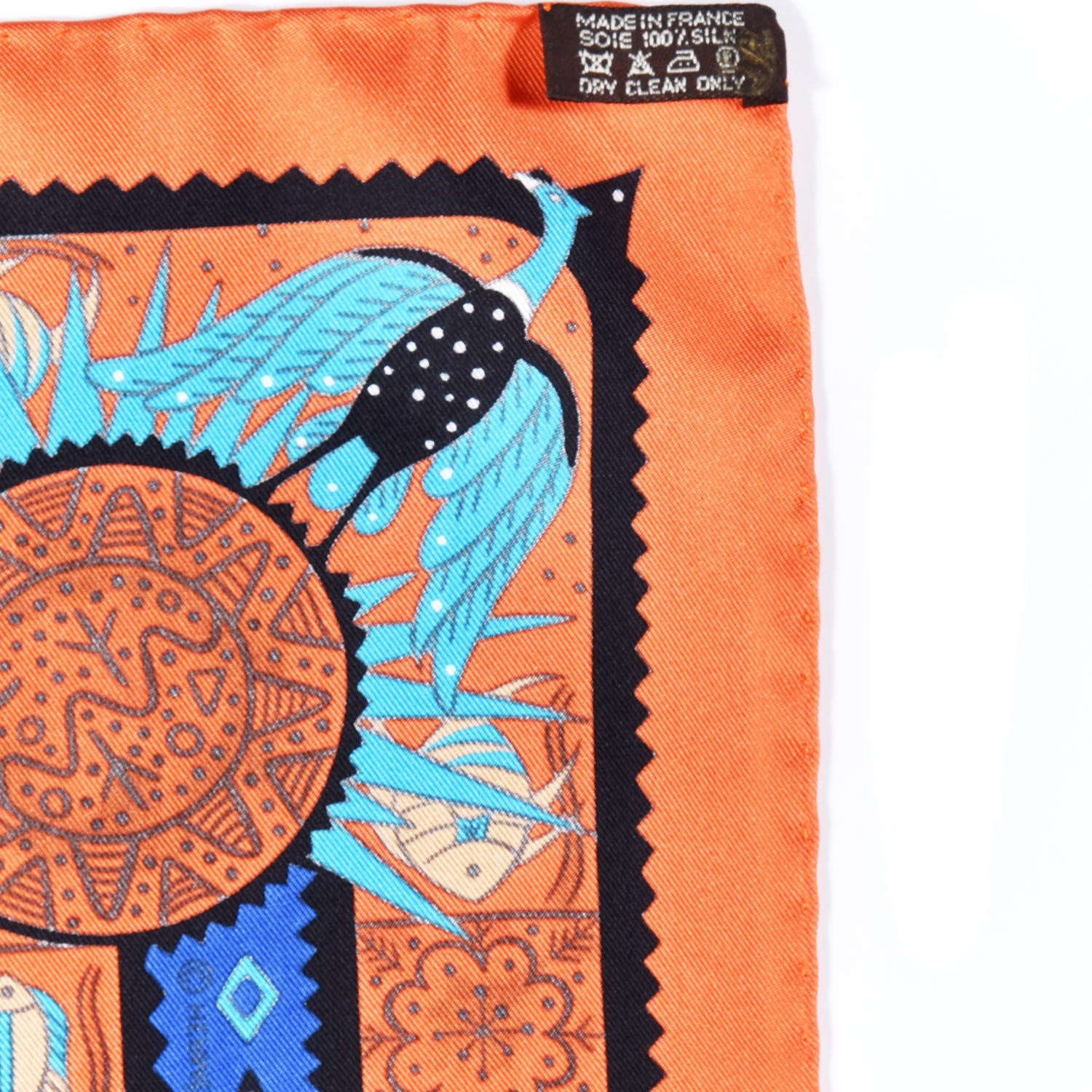 Hermes Silk Ors Blues D'Afrique Scarf 90 Capucine Blue Brun 2 of 4