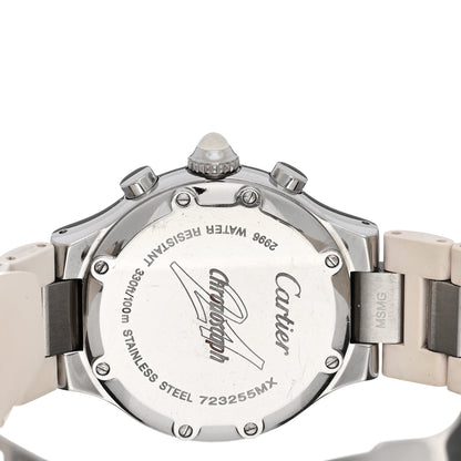 Cartier Stainless Steel Rubber 32mm Must 21 Chronoscaph Quartz Watch 4 of 5