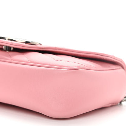 Gucci Calfskin Matelasse Super Mini GG Marmont Shoulder Bag Wild Rose 10 of 11
