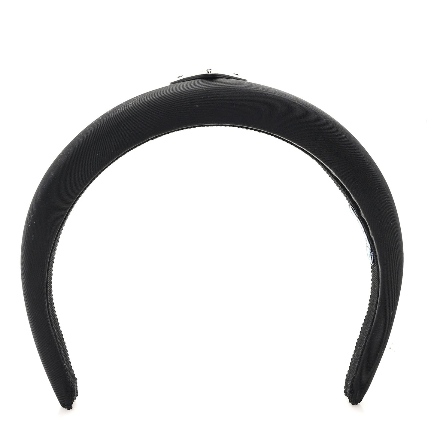 Re-Nylon Metal Triangle Logo Headband Black