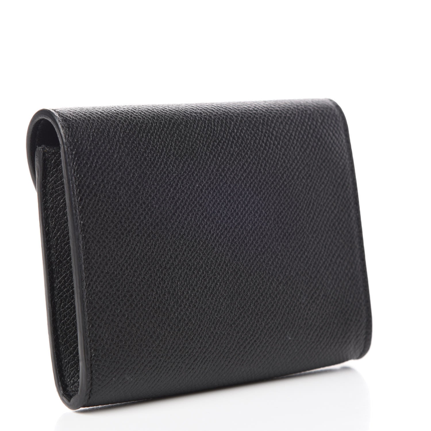 Celine Grained Calfskin Small Trotteur Multifunction Flap Wallet Black 3 of 8