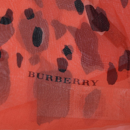 Burberry Silk Animal Print Scarf Bright Peony 4 of 6