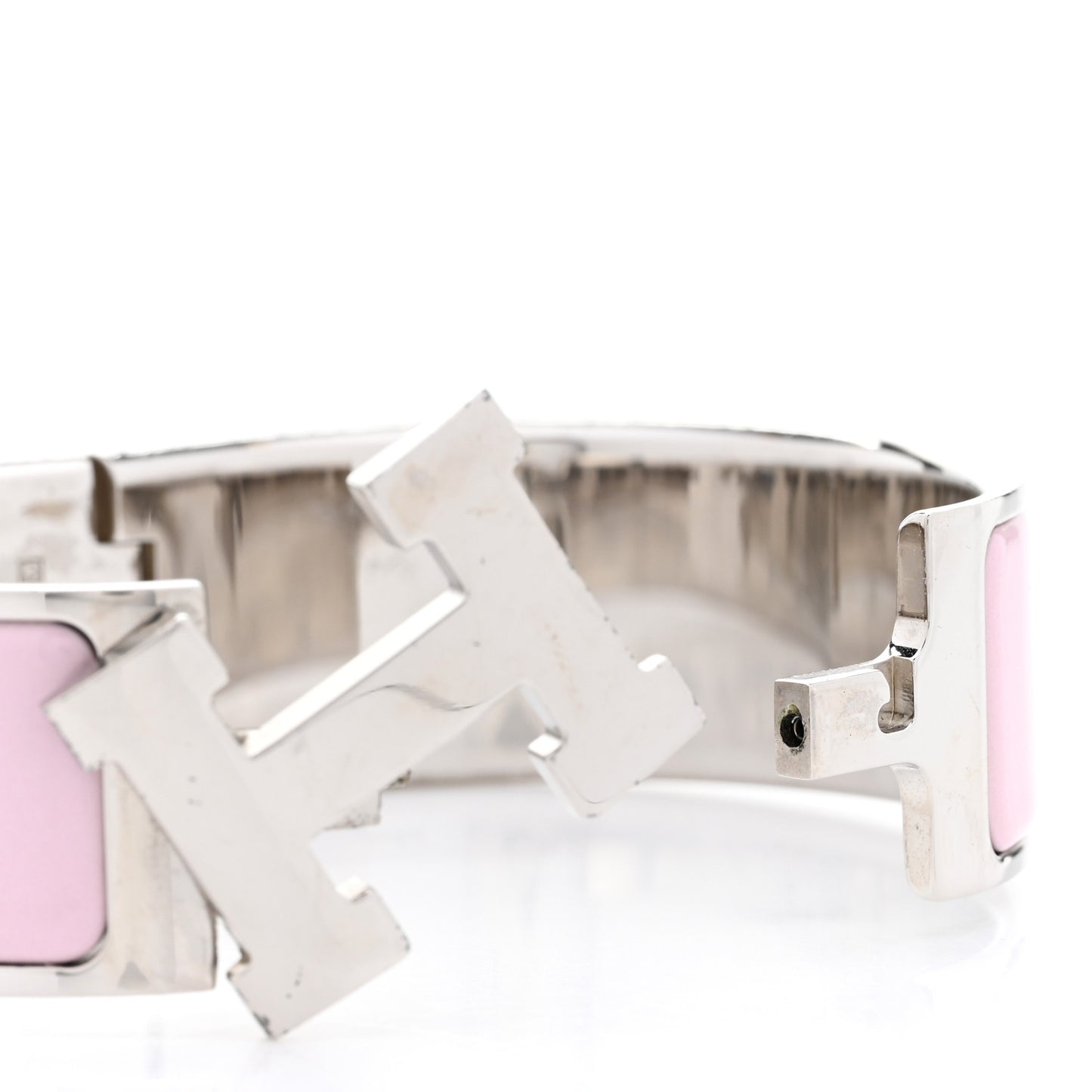 Enamel Wide Clic Clac H Bracelet PM Rose Nymph