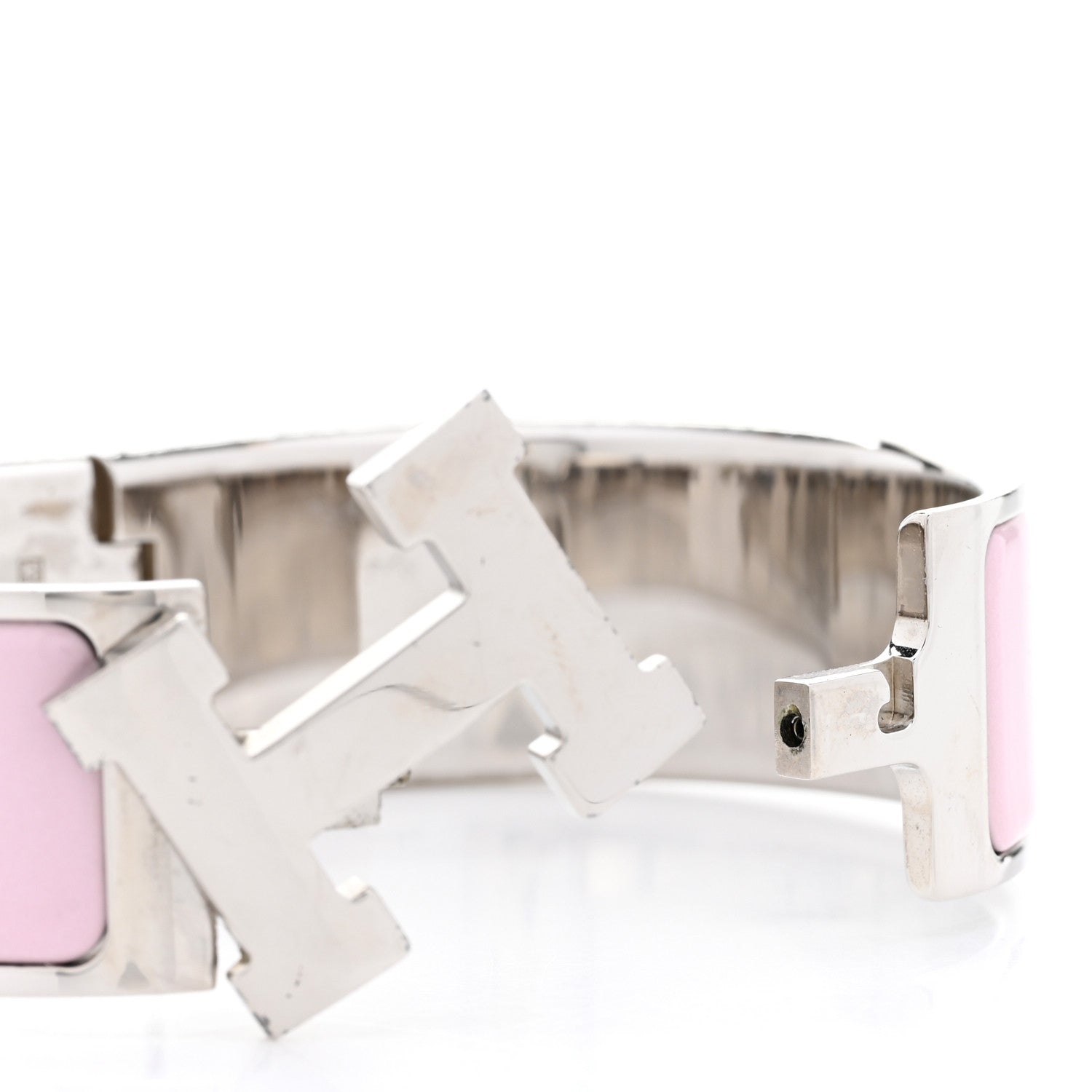 Hermes Enamel Wide Clic Clac H Bracelet PM Rose Nymph 5 of 6