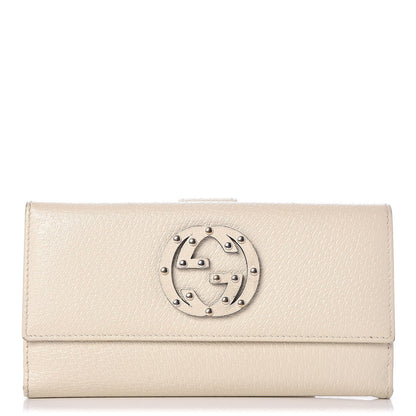 Gucci Calfskin Studded Soho Continental Wallet White 1 of 15