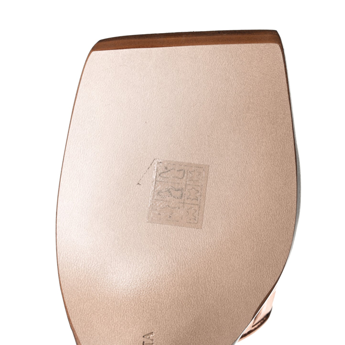 Metallic Nappa Intrecciato Heeled Sandals 37 Rose Gold