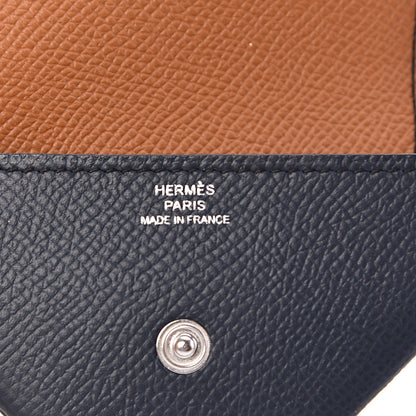 Hermes Epsom Verso 24 Change Purse Bleu Indigo Gold 6 of 7