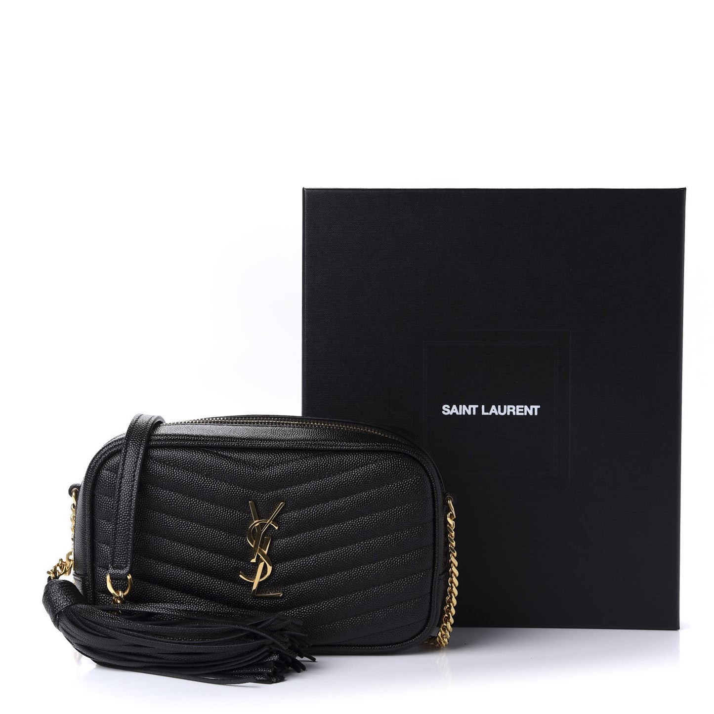 Grain De Poudre Matelasse Monogram Mini Lou Camera Bag Black