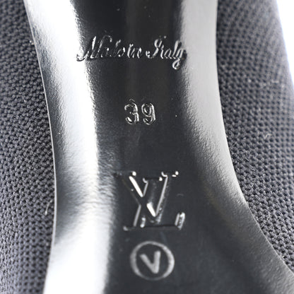 Louis Vuitton Monogram Stretch Fabric Silhouette Ankle Boots 39 Black 6 of 7
