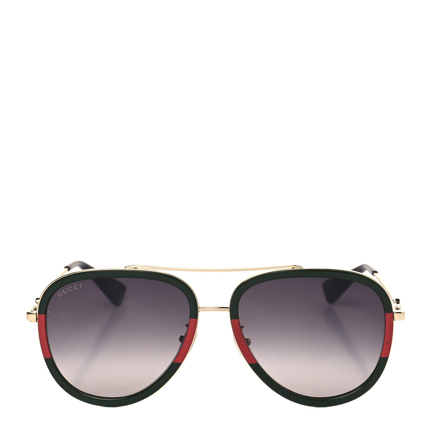 Gucci Web Aviator Sunglasses GG0062S Green Red 2 of 8