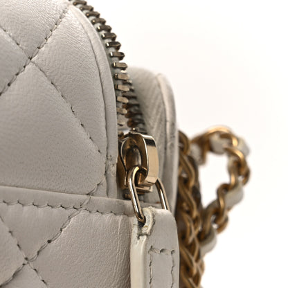 Chanel Lambskin Quilted Mini Vanity Case With Chain White 10 of 12