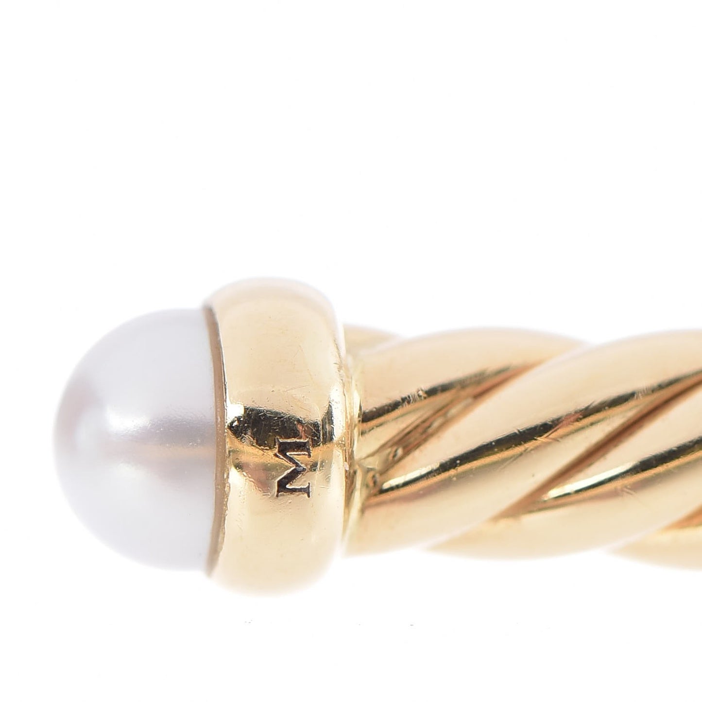 18K Yellow Gold Pearl 4mm Cablespira Bracelet