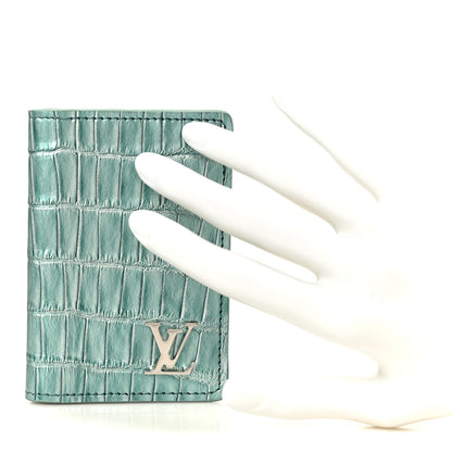 Louis Vuitton Crocodile Pocket Organizer Bleu Pool 2 of 7